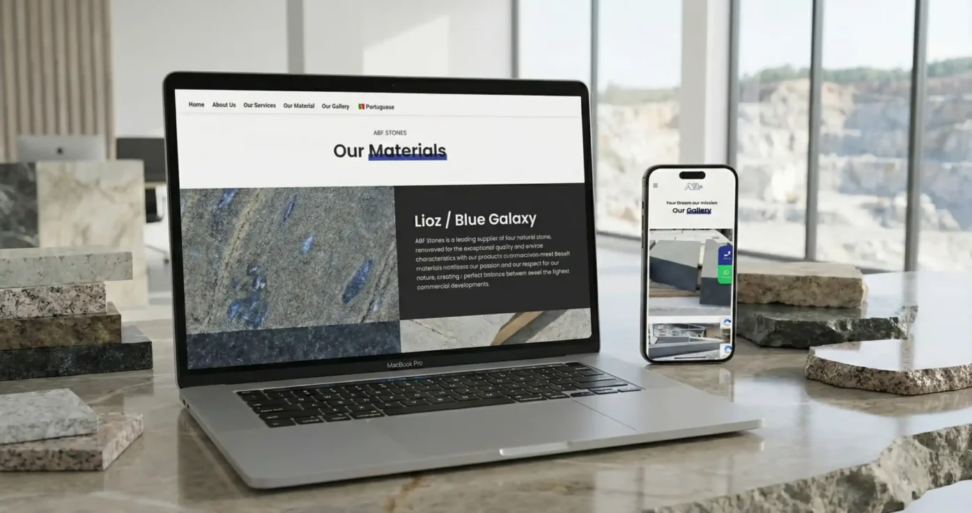 Recentemente, ajudámos a @abfstones , líder em pedra natural, a melhorar a sua presença digital.