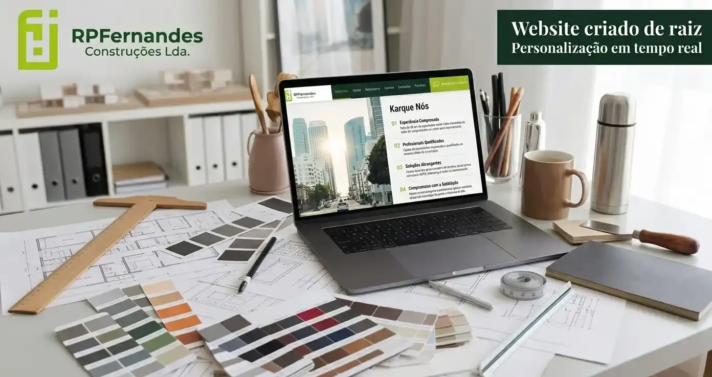 A Wolf Smart Industries projetou e consolidou a nova infraestrutura digital da RPFernandes, fundindo o rigor da engenharia civil com uma arquitetura de software de alta performance.